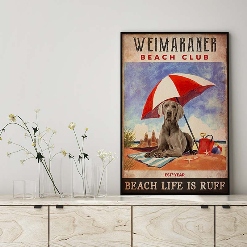 Vintage Beach Club Is Ruff Weimaraner MH1509
