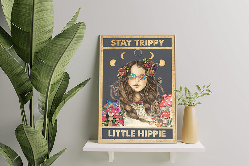 Skitongifts Wall Art, Home Decor, Decoration Room Vintage Stay Trippy Little Hippie-HH2108