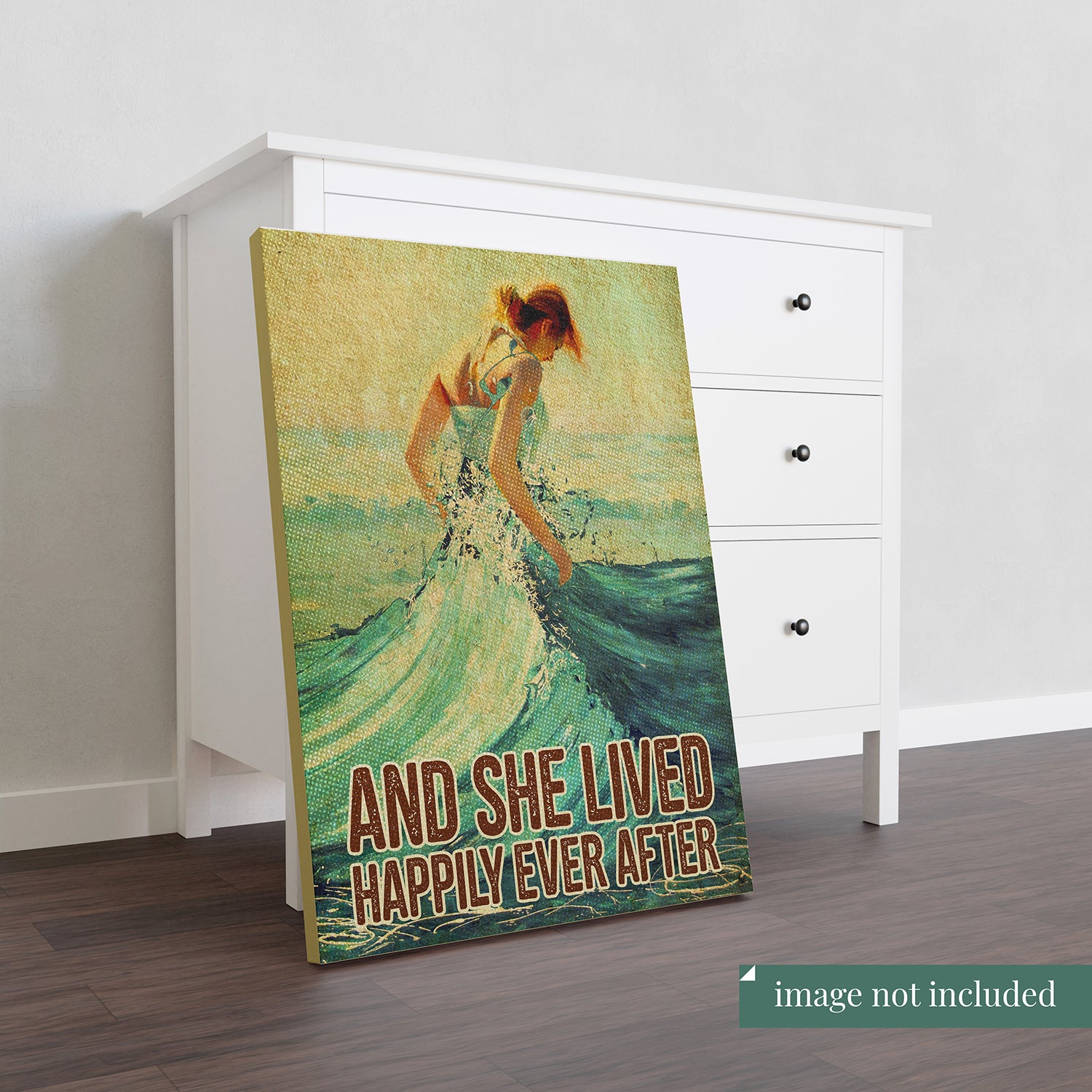 Vinteage Ocean and She Lived Happily Ever After Vertical-HH0308