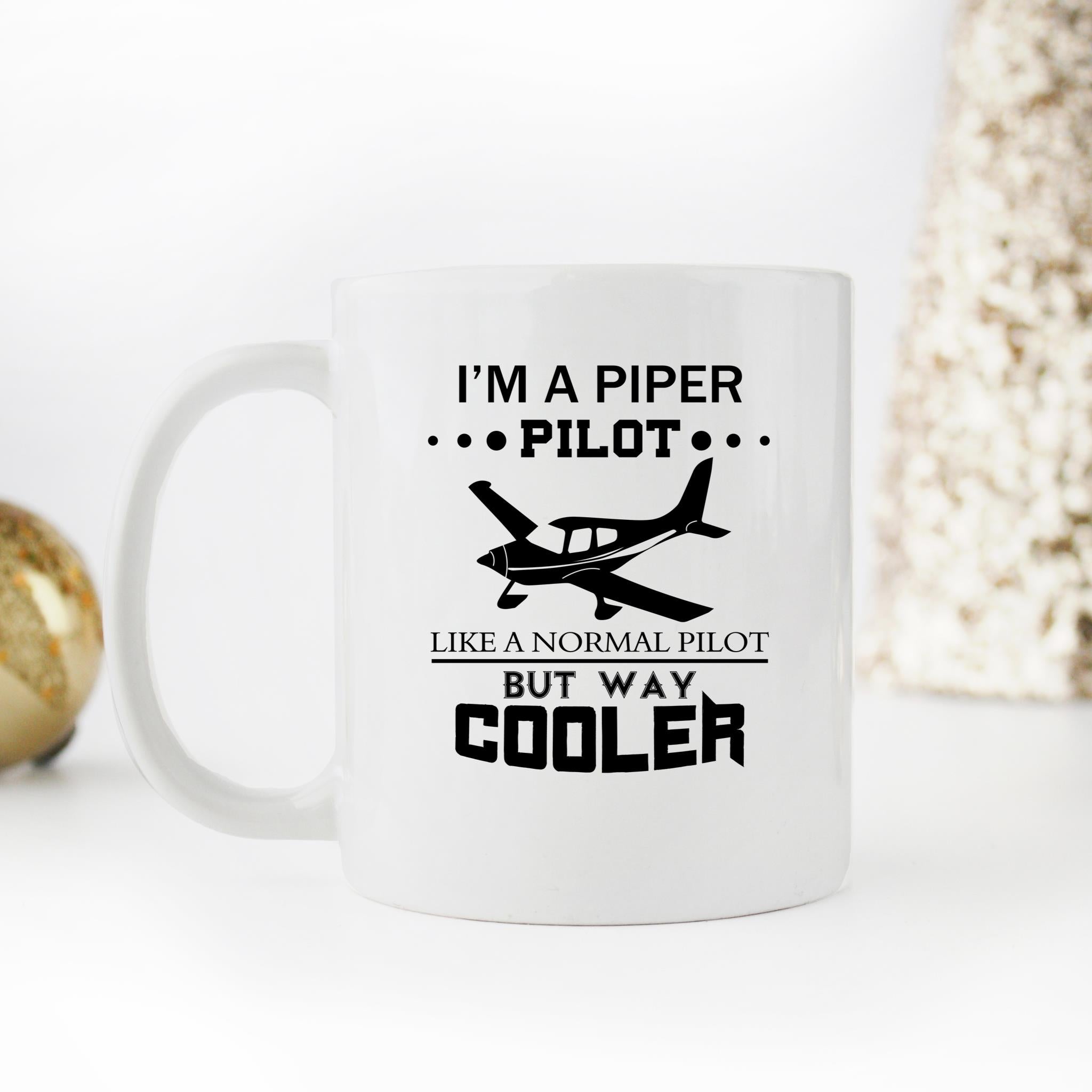 Skitongifts Funny Ceramic Novelty Coffee Mug Way Cooler, Piper Airplane Pilot 8K5ewV5