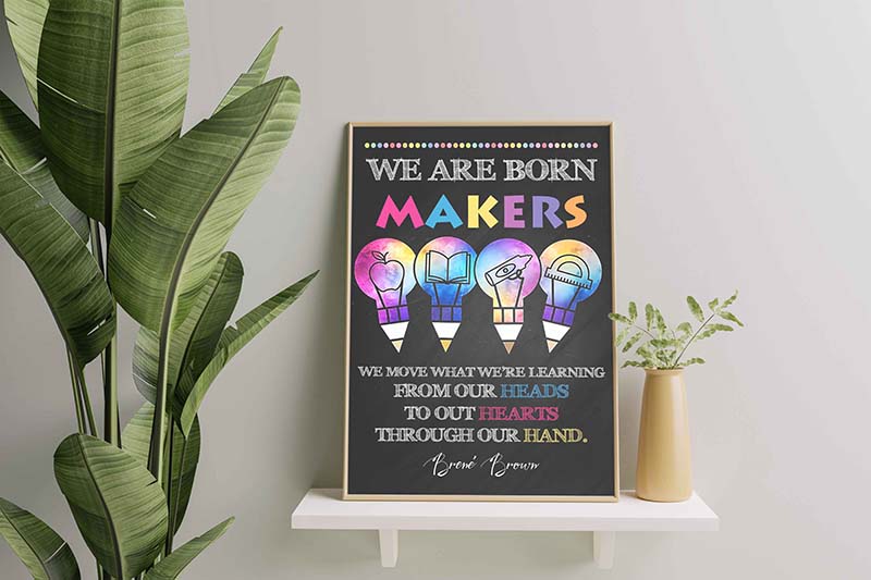 We Are Born Makers Colorful TT1409
