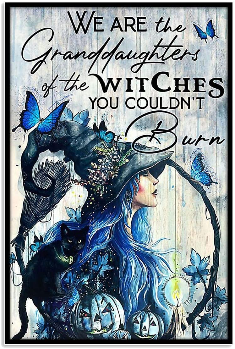 We Are Granddaughter Of Witch Blue Woman Proud Slogan