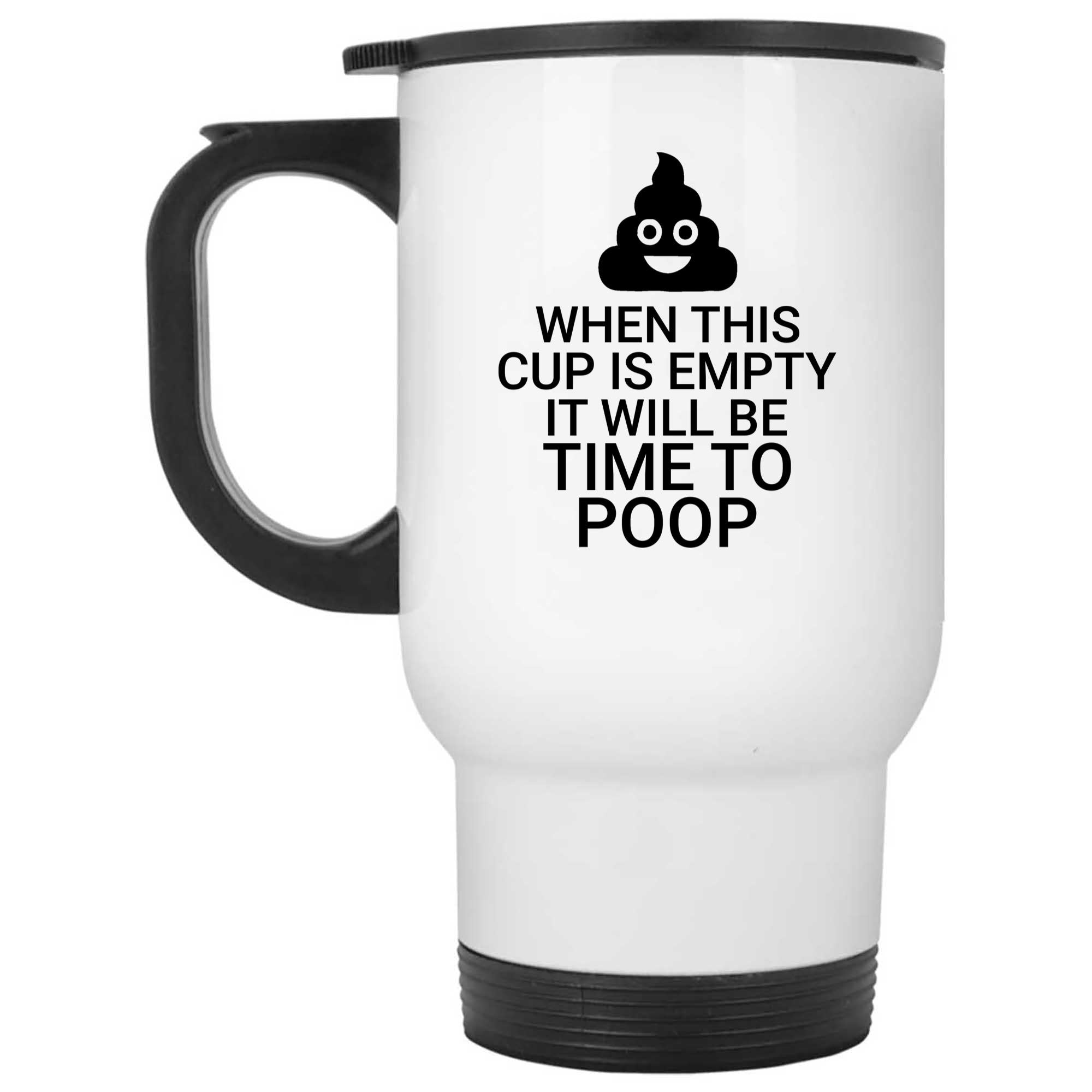 Skitongifts Funny Ceramic Novelty Coffee Mug When This Cup Is Empty It's Time To Poop Funny Qg47CZk