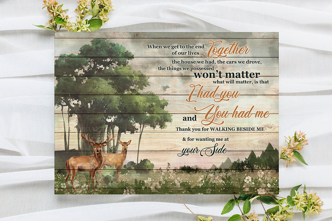 When I Had You And You Had Me Buck And Doe Wall Art Decor