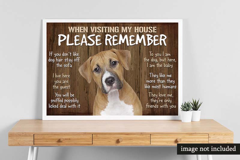 Skitongifts Wall Decoration, Home Decor, Decoration Room When Visiting My House Please Remember Boxer Dog MH1809