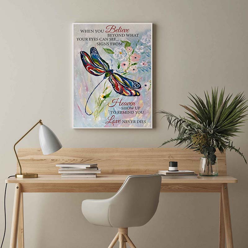Skitongifts Wall Decoration, Home Decor, Decoration Room When You Believe What Your Eyes Can See Signs from Heaven-TT0504