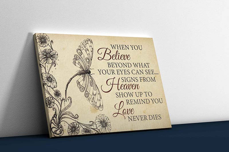 Skitongifts Wall Decoration, Home Decor, Decoration Room When You Believe What Your Eyes Can See Signs from Heaven-TT3003