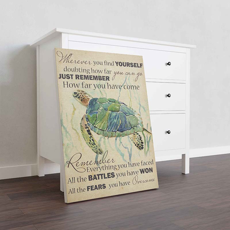 Skitongifts Wall Decoration, Home Decor, Decoration Room Whenever You Find Yourself Doubting How Far You Can Go-TT0801