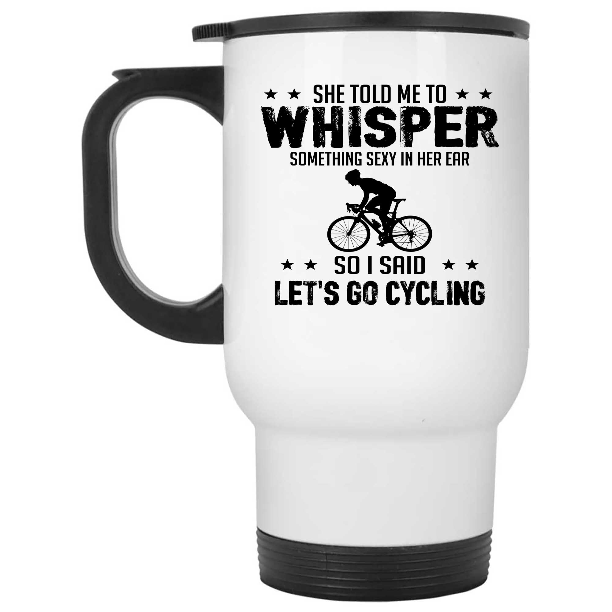 Skitongifts Funny Ceramic Novelty Coffee Mug Whisper Something Sexy Cycling TG9cmGv
