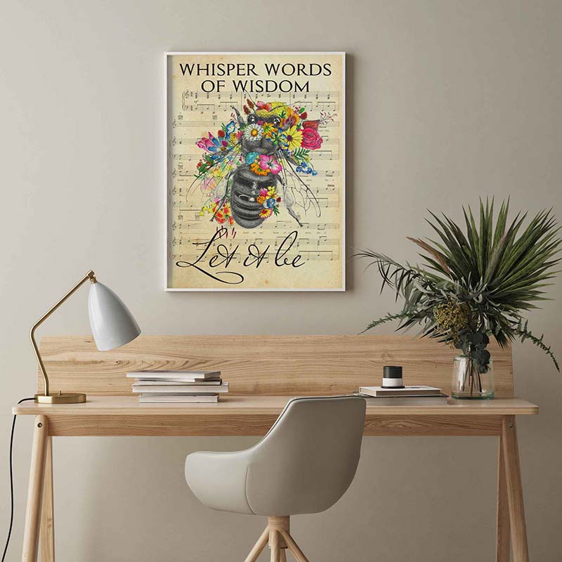 Skitongifts Wall Decoration, Home Decor, Decoration Room Whisper Words Of Wisdom Let It Be TT2102