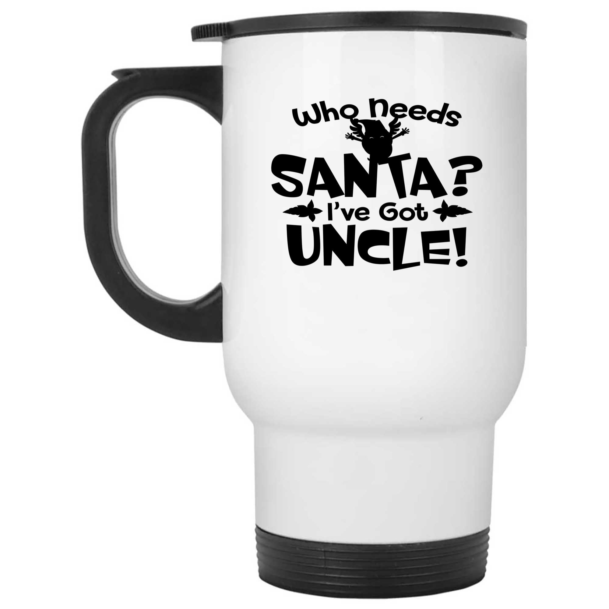 Skitongifts Funny Ceramic Novelty Coffee Mug Who Needs Santa Ive Got Uncle Christmas 9Uk5wO1