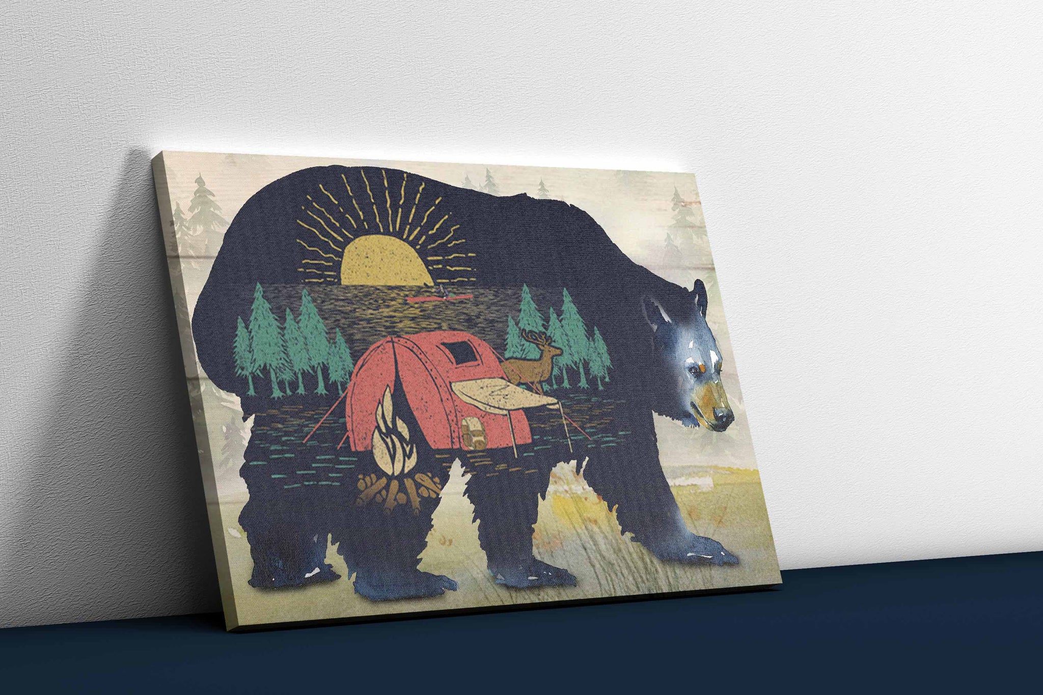 Wilderness Camping Lover Art Print Hiking Trekking Mountains-TT0308