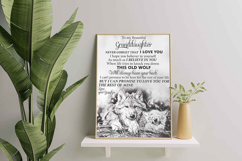 Wolf Grandpa To My Beautiful Granddaughter I Love You-TT1102