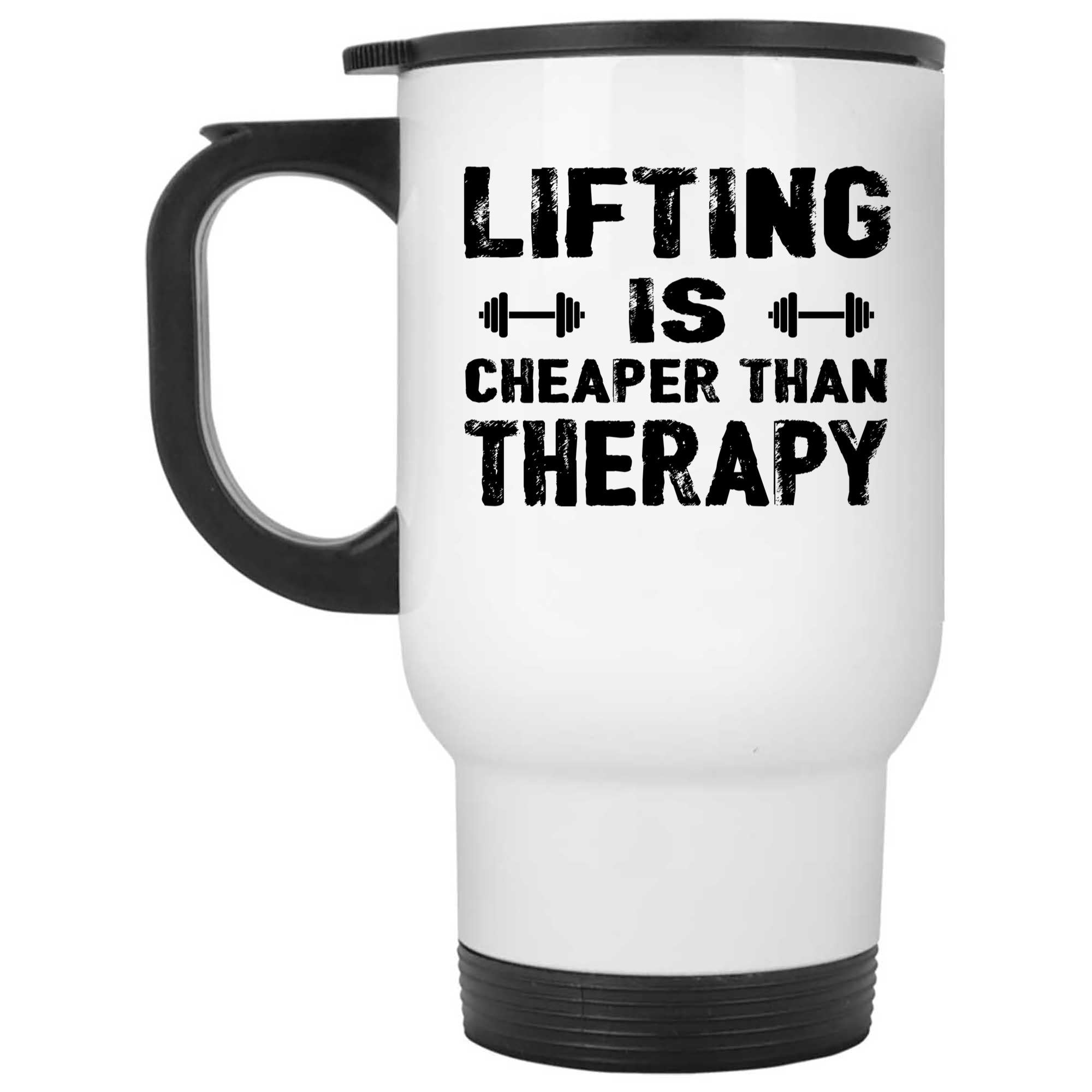 Skitongifts Funny Ceramic Novelty Coffee Mug Workout Therapy Lifting Is Cheaper Humor e5hrNs0