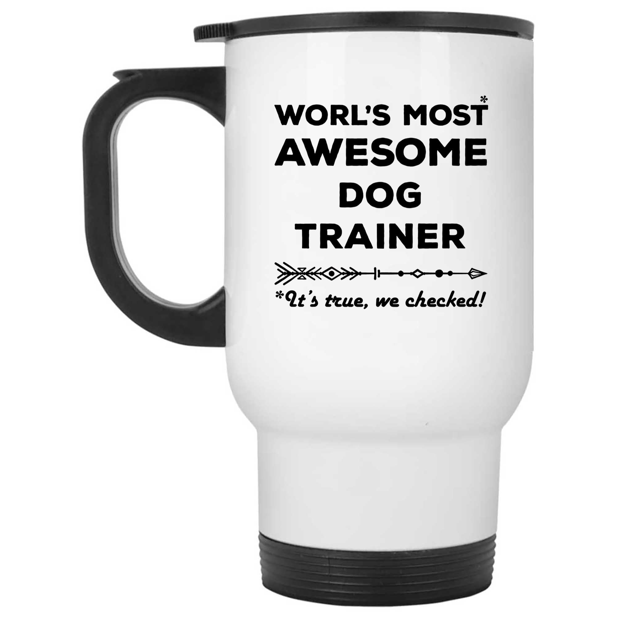 Skitongifts Funny Ceramic Novelty Coffee Mug World's Most Awesome Dog Trainer Best Dog Trainer Ever Funny Animal Lover Dog Cat Rescue Presents