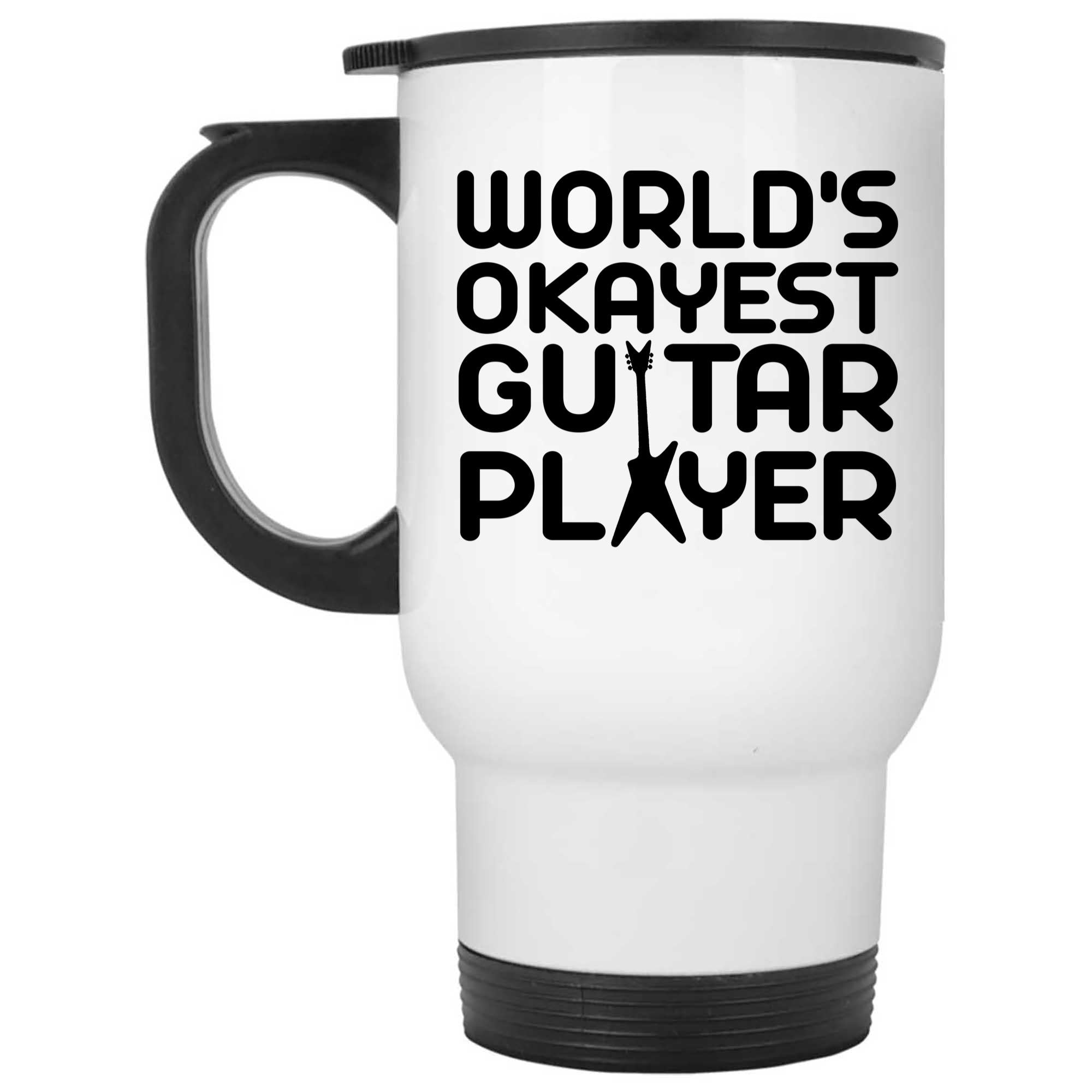 Skitongifts Funny Ceramic Novelty Coffee Mug World's Okayest Guitar Player Funny Guitarist Bass Is Perfect Idea For Dad And Grandpa LMOpaCd