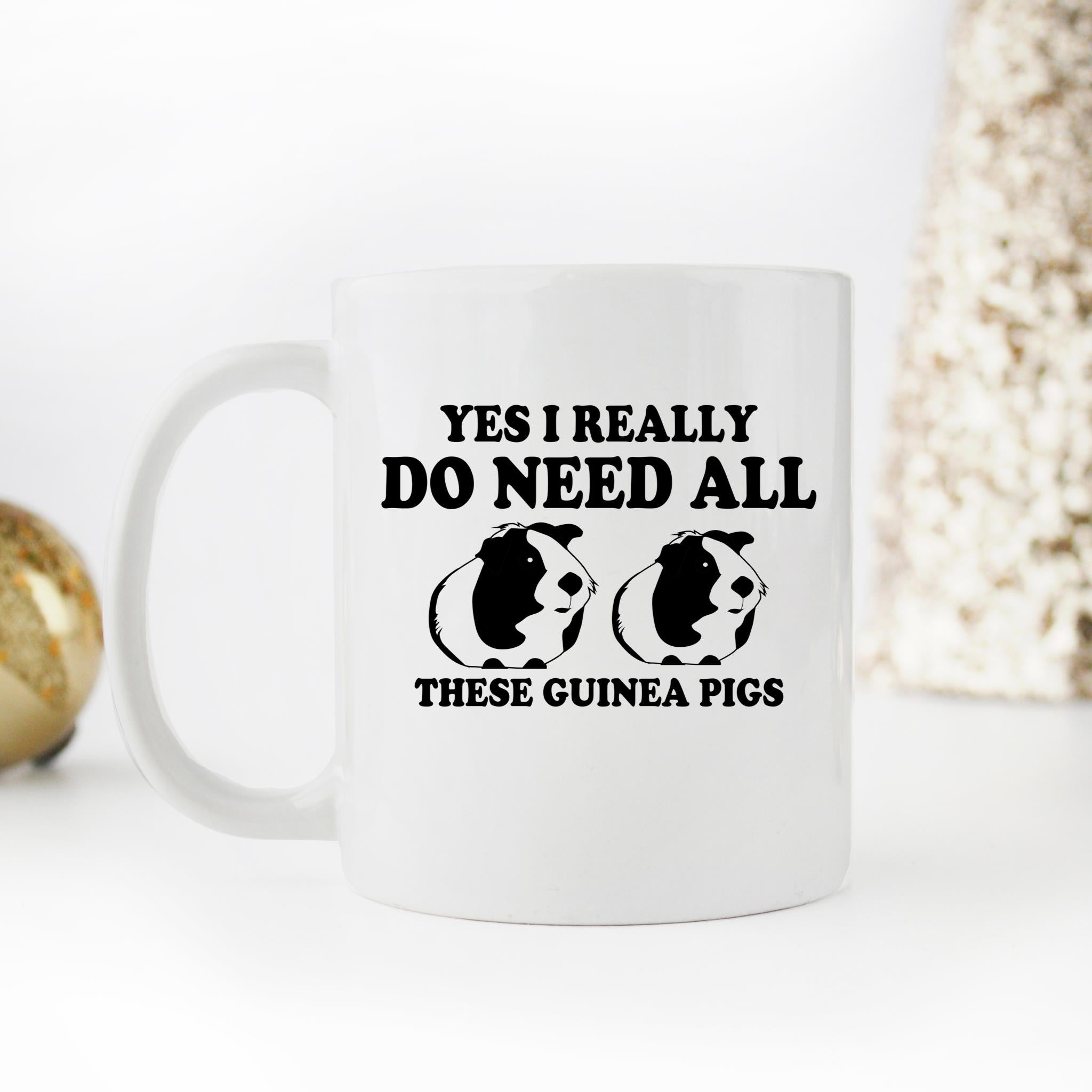 Skitongifts Funny Ceramic Novelty Coffee Mug Yes I Really Do Need All These Guinea Pigs payziMk