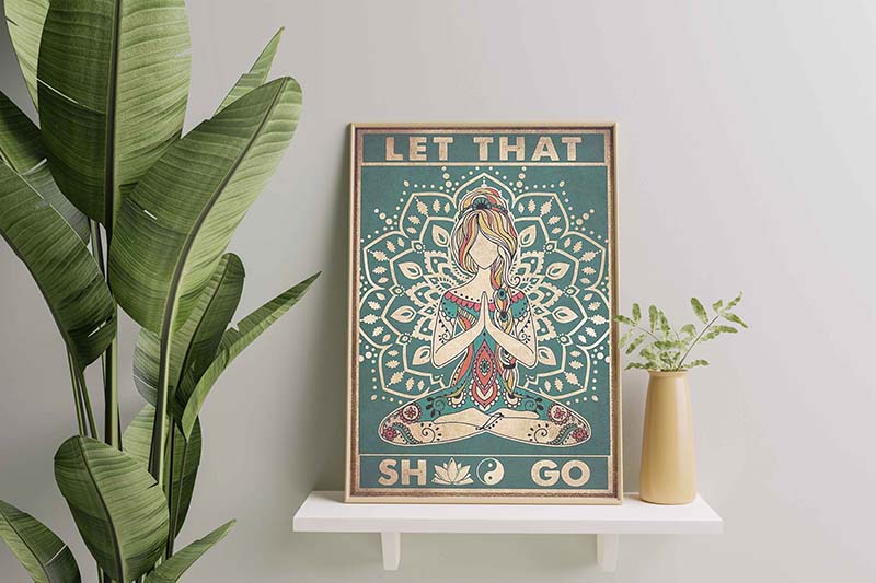 Yoga Afro Girl Black Queen Let That Sh T Go Black Queen Namaste TT1509