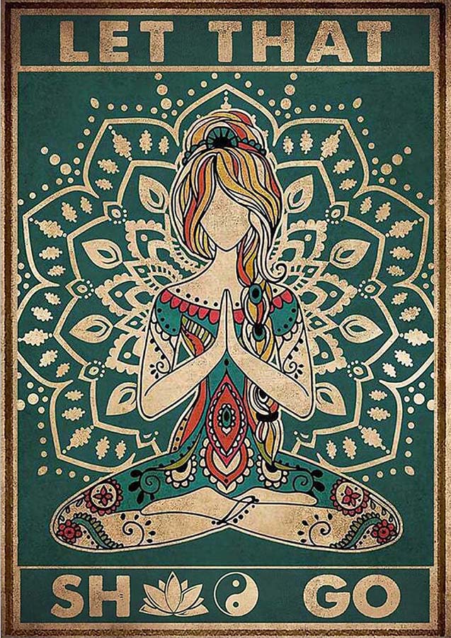 Yoga Afro Girl Black Queen Let That Sh T Go Black Queen Namaste TT1509