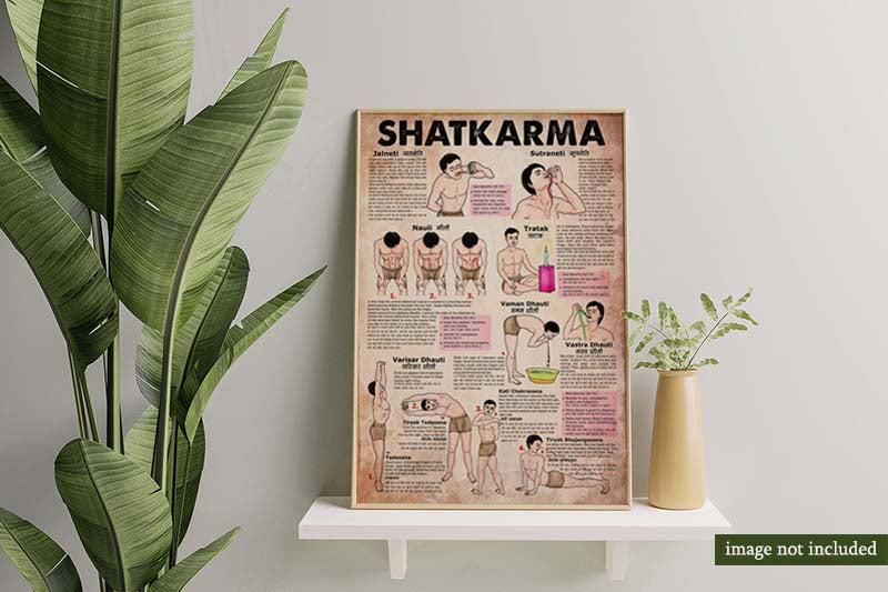 Skitongifts Wall Decoration, Home Decor, Decoration Room Yoga Shatkarma Portrait Home-MH2009