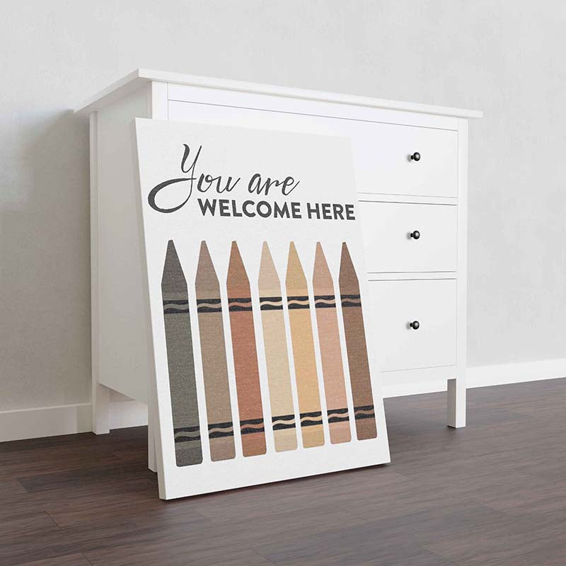 Skitongifts Wall Decoration, Home Decor, Decoration Room You Are Welcome Here Crayon-TT1610