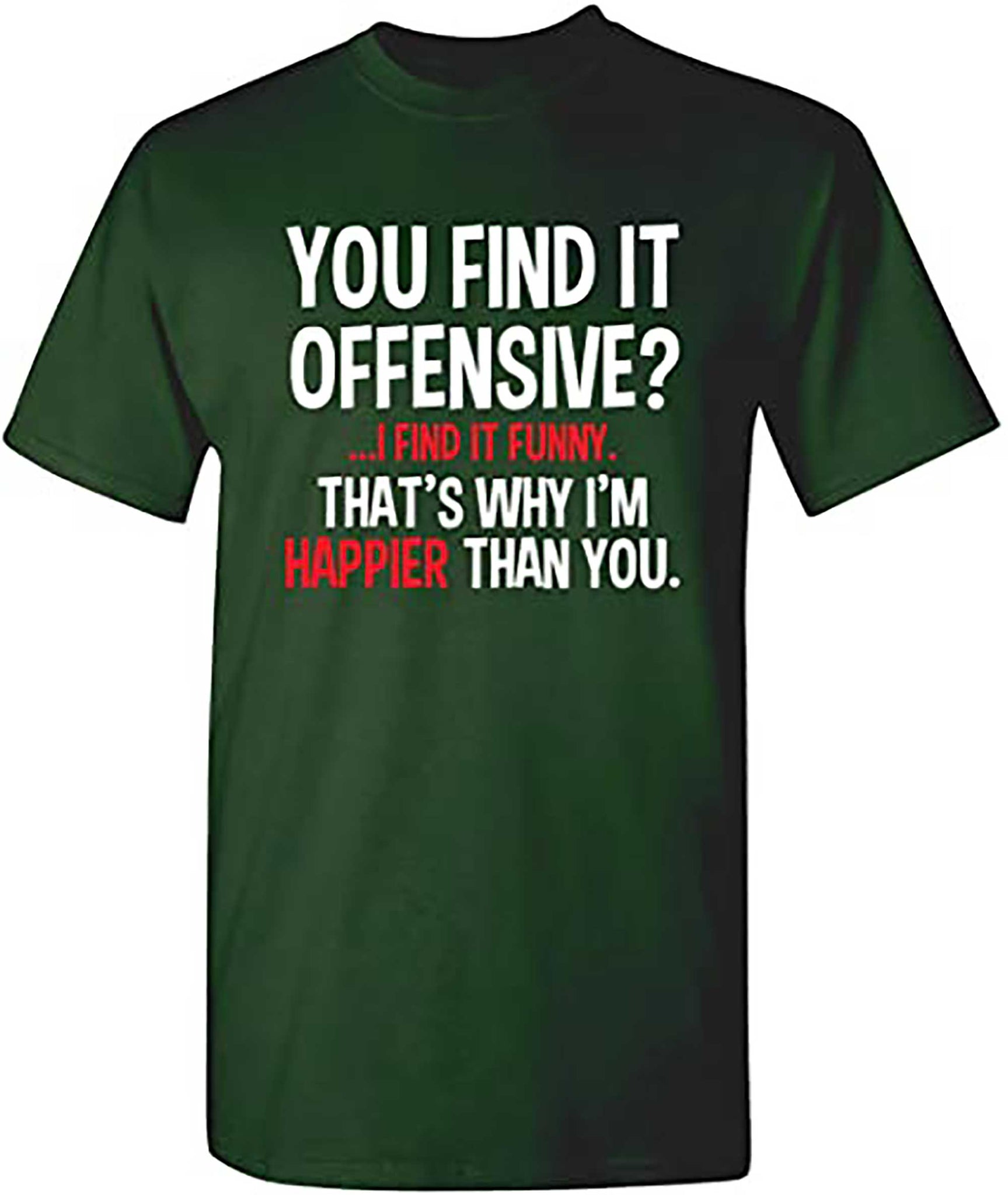 Skitongift You Find It Offensive I Find It Funny Humorous Graphic Mens Funny T Shirt