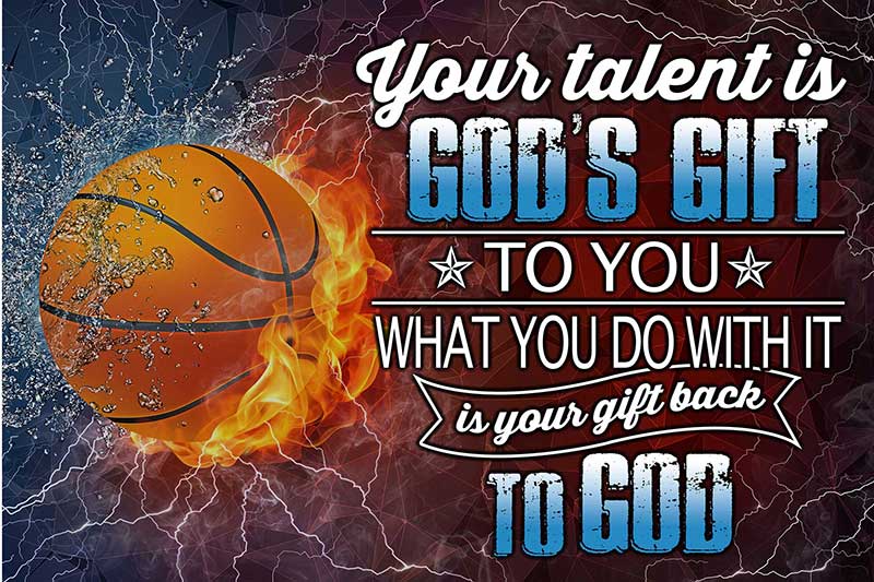 Skitongift Wall Decoration, Home Decor, Decoration Room Your Talent is Gods to You Basketball TTK0808