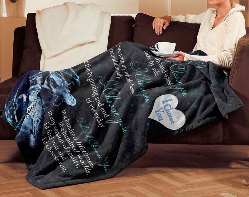 Skitongifts Blanket For Sofa Throws, Bed Throws blanket-to Do Life with Hand in Hand Side by Side in Hundred Lifetimes Turtl-TT2504