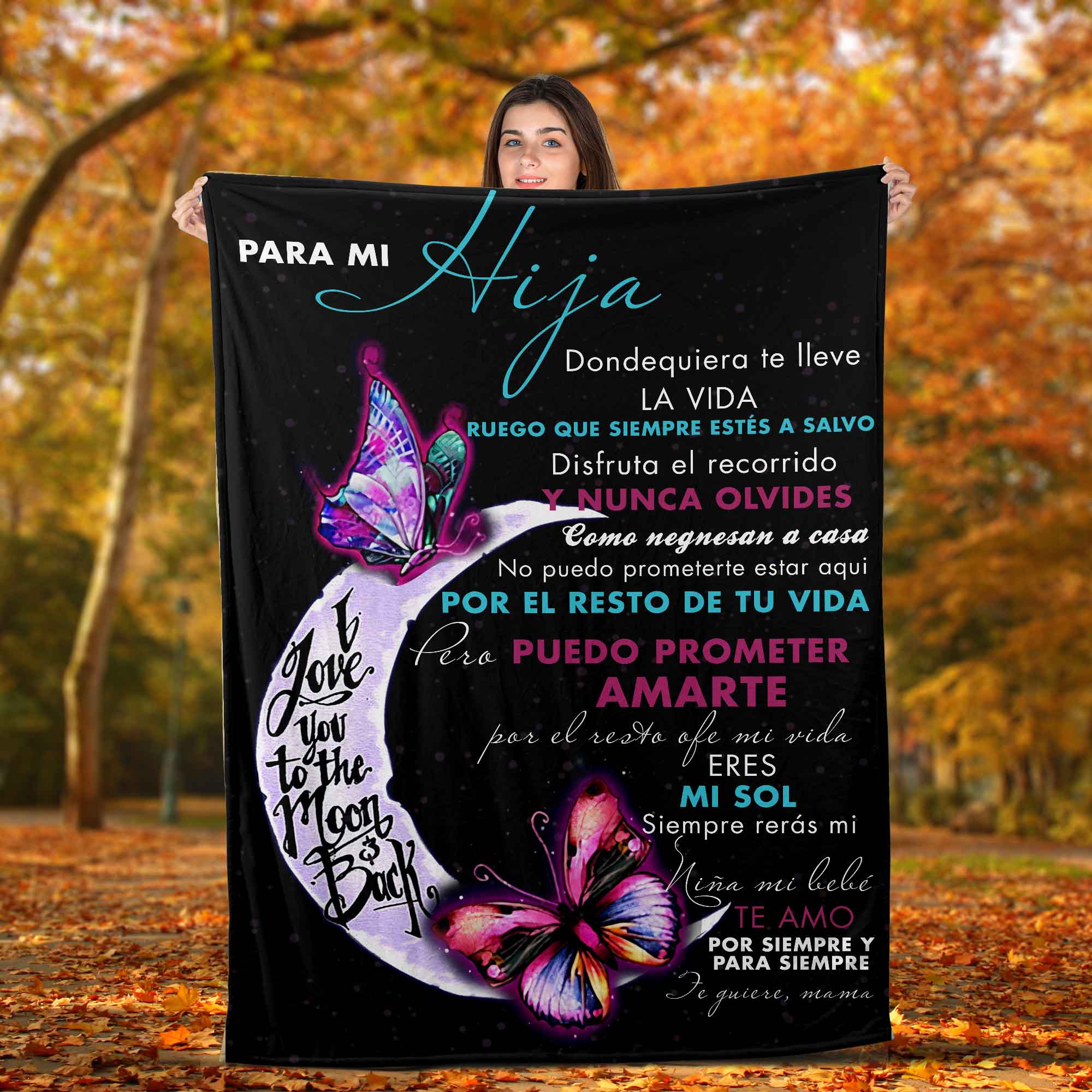 Skitongifts Blanket For Sofa Throws, Bed Throws blanket - Para Mi Hija Dondequiera Te Lleve Como Negnesan A Casa-TT1201