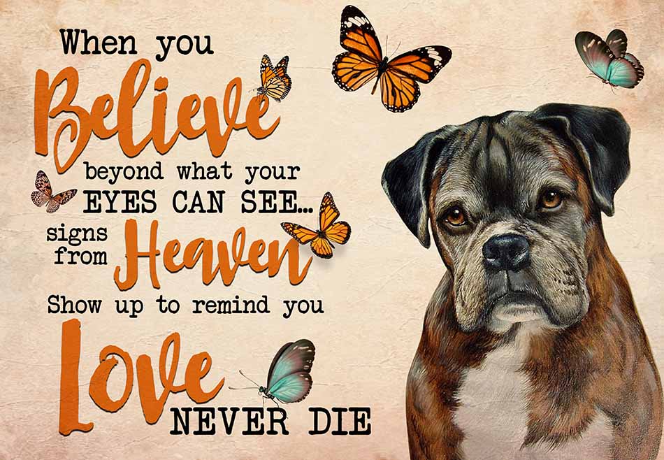 Boxer When You Believe Beyond What Your Eyes Can See Signs From Heaven MH0309