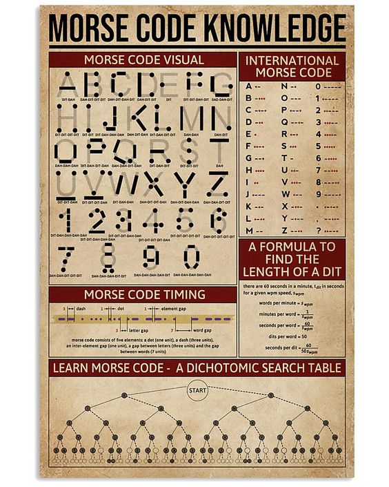 Skitongifts Poster No Frame, All Scientist Morse Code Knowledge Jobs Portrait Posters