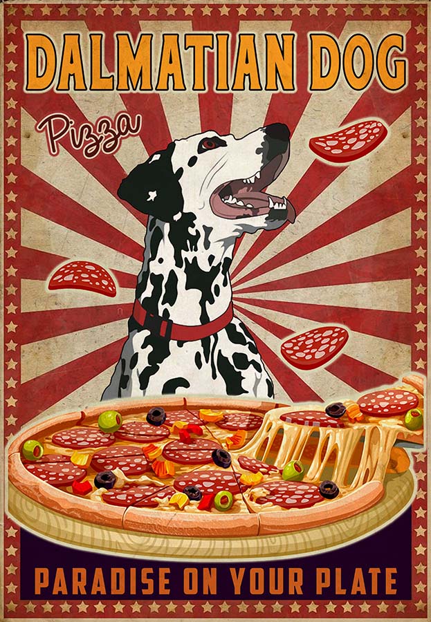 dalmatian dog - Pizza Paradise On Your Plate-MH2109