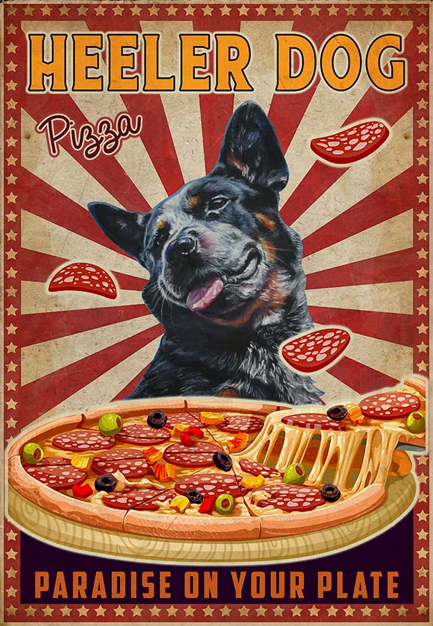 heeler dog - Pizza Paradise On Your Plate-MH2109
