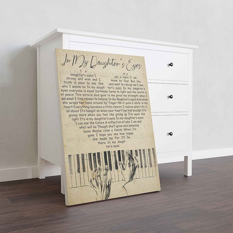 Skitongifts Wall Decoration, Home Decor, Decoration Room in My Daughter's Eyes Song Lyrics Tree Birds-TT3009