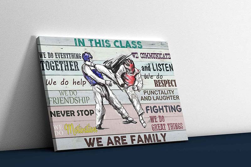Skitongifts Wall Decoration, Home Decor, Decoration Room in This Class We Do Everything Together Taekwondo School Classroom-TT1110