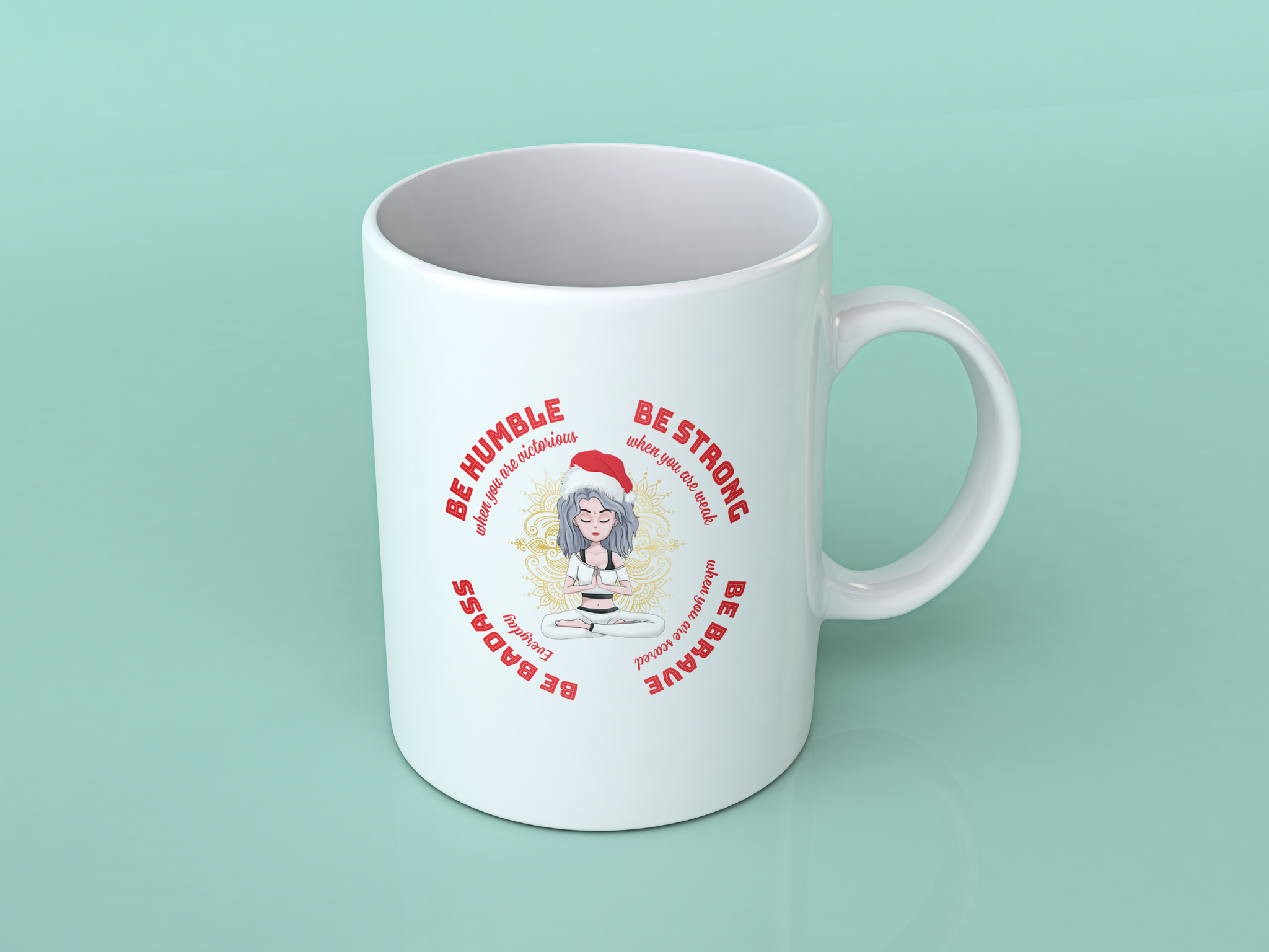 Be Humble Be Badass Be Strong Be Brave For Sport Love Coffee Mug