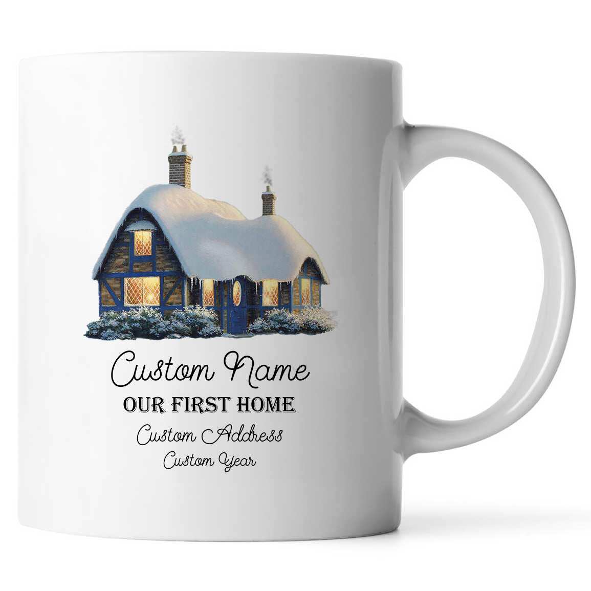 Our First Home - Personalized Christmas For Friends And Family Coffee Mug
