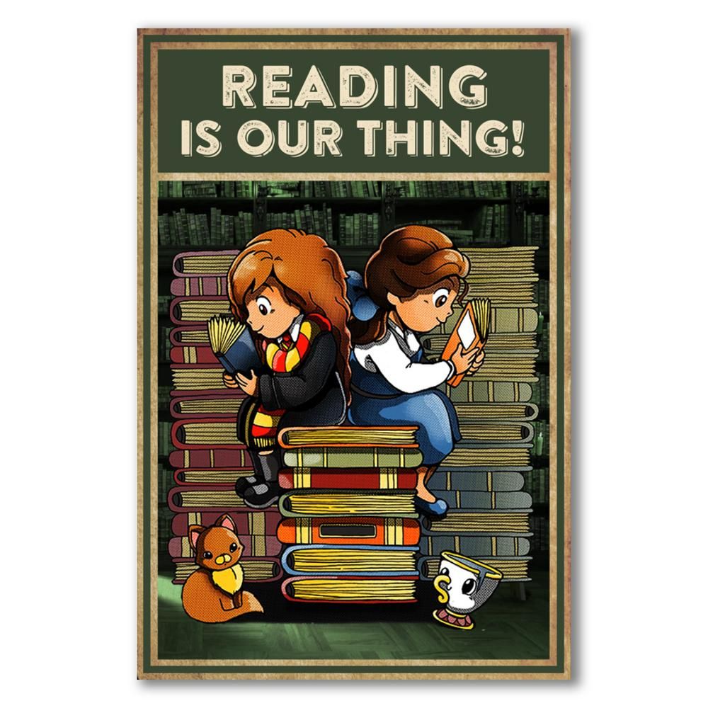 Reading is our thing! - Two Girls Reading