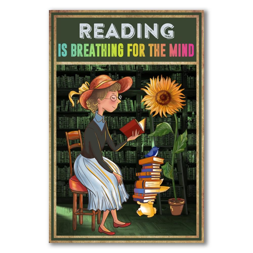 Reading is breathing for the mind - Poster