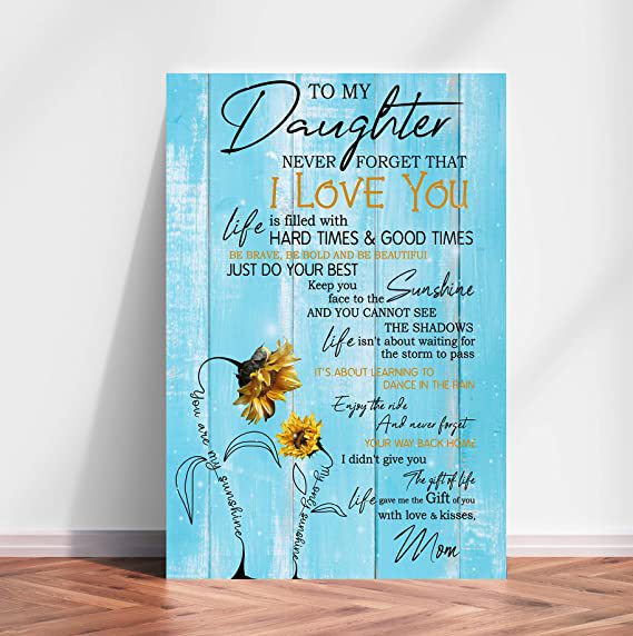 To My Daughter Never Forget That I Love You Mom Portrait Poster For Daughter