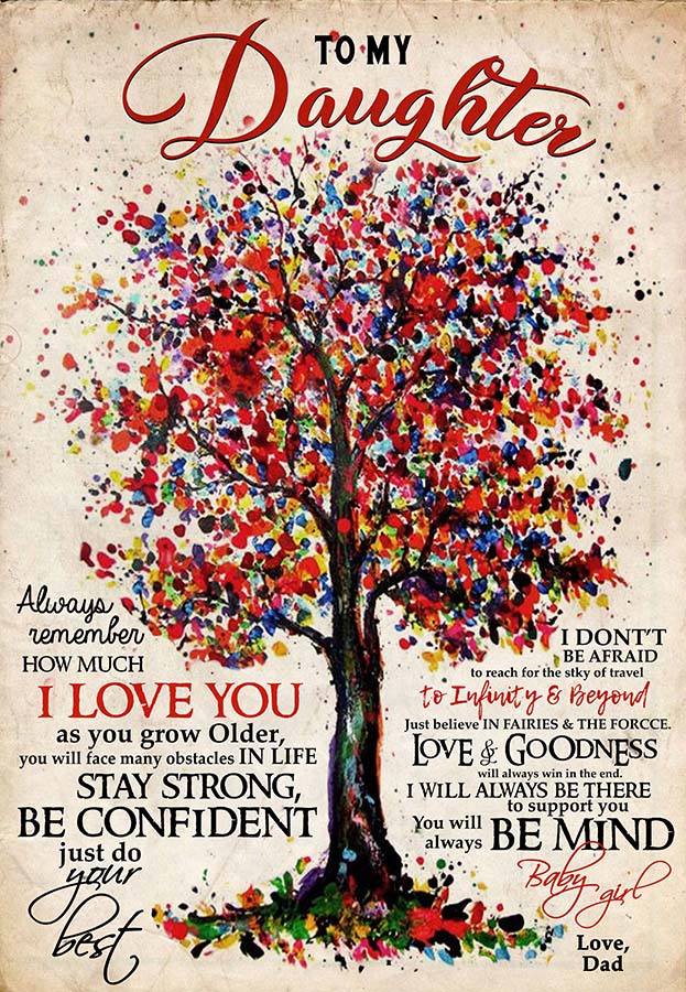to My Daughter Vertical Always Remember How Much I Love You As You Grow Older Best-Dad-MH2209