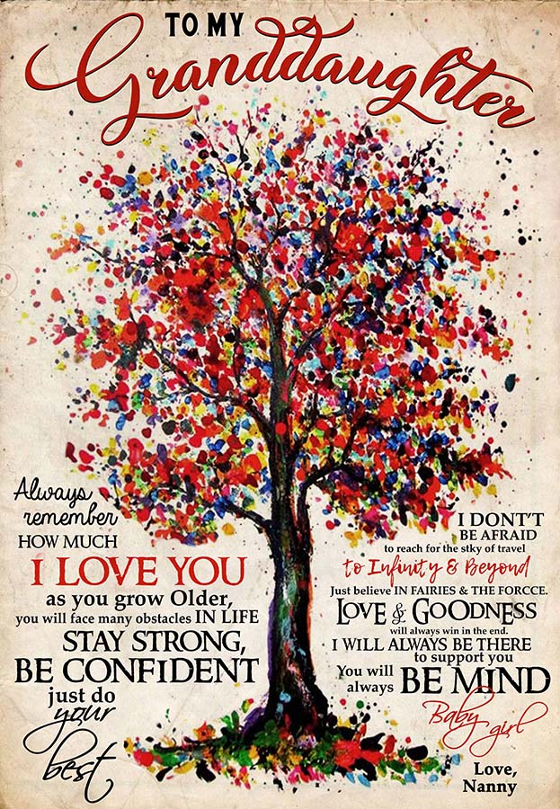 to My Granddaughter Vertical Always Remember How Much I Love You As You Grow Older Best-MH2209