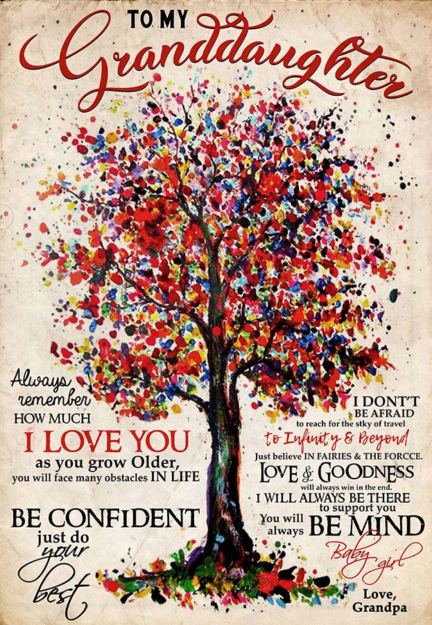 to My Granddaughter Vertical Always Remember How Much I Love You As You Grow Older Best-grandpa-MH2209
