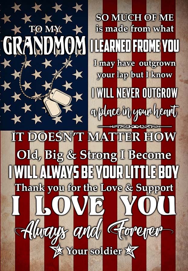 to My Grandmom Soldier Thank You for The Love and Support-MH2209