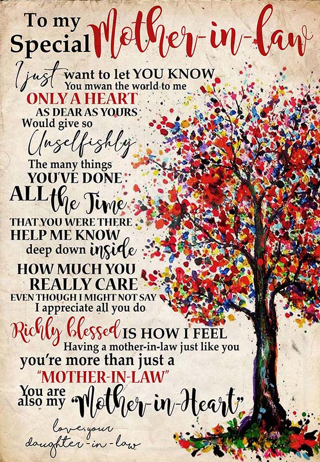 to My Special Mother-in-Law I Just Want to Let You Know You Mean The World to Me Tree-MH2209